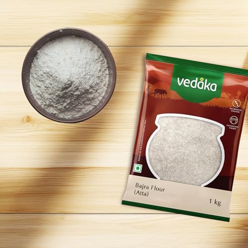 Image of Amazon Brand - Vedaka Bajra Flour | 1 Kg | Millet Flour | Atta