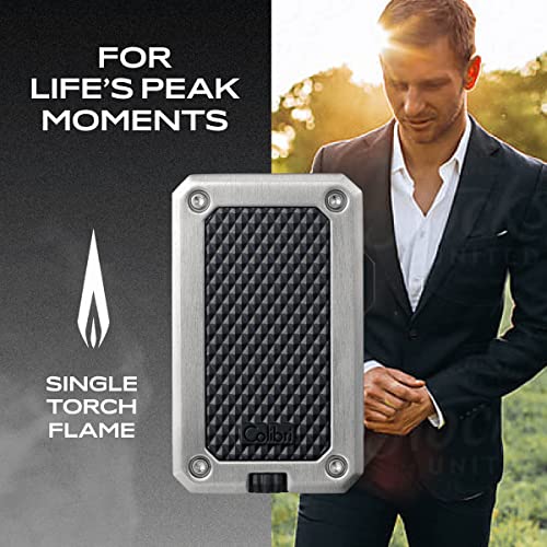 Colibri Rally Single Jet Flame Lighter - Polished Chrome-Black #TOP5