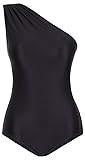 Timeless One-Shoulder Swimsuit Small Black