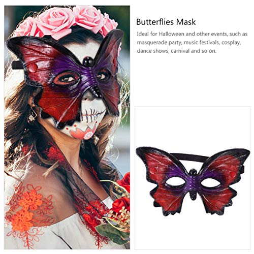 STOBOK Máscara de Borboleta de Halloween Mascarado de Festa para Olhos Máscara Veneziana Máscara de