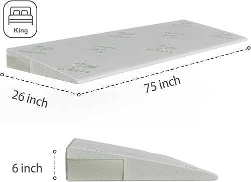 Miniatura 3 de Almohada de cuña extra ancha para aliviar el reflujo ácido, cuña de colchón, elevador de colchón inclinado, almohada de cuña de cama para dormir,
