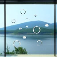 Vista 6 de Calcomanías estáticas para ventana de anillo y círculo, anticolisión, para ataques de pájaros, calcomanías de alerta de cristal, para evitar que