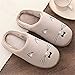 SLM-max Pantofole Unisex,Pantofola Cartoon Cat Soft Bottom Fluffy Warm Flat Cotton Slipper Winter Slipper Ladie Antiscivolo Mute Peluche Indoor Casual Slipper Coffee 41 42