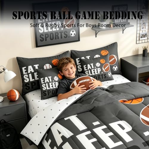 Image of Feelyou Sports Comforter Set King Size Kids Boys Girls