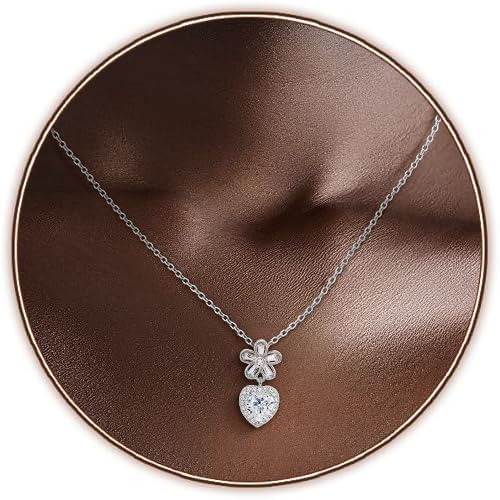 Fydesta 14K Gold Plated | 14K Platinum Plated Necklace for Women Pendant Necklace with Sparkling Cubic Zirconia Fashion Jewelry