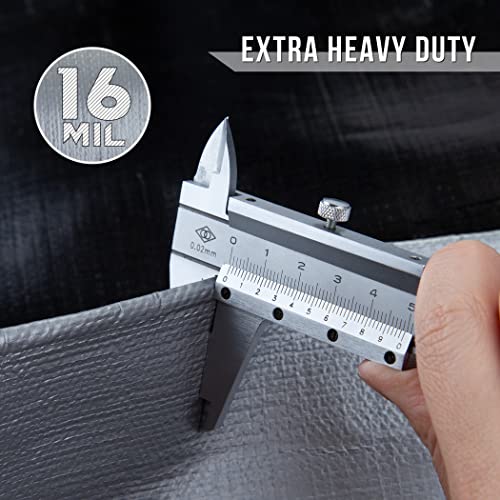 CARTMAN-Finished-Size-12x20-Feet-Extra-Thick-16-Mil-Ultra-Heavy-Duty-Poly-Tarp-Multipurpose-Protective-Cover-UV-Resistant-Waterproof-Poly-Tarpaulin-with-Reinforced-Edges