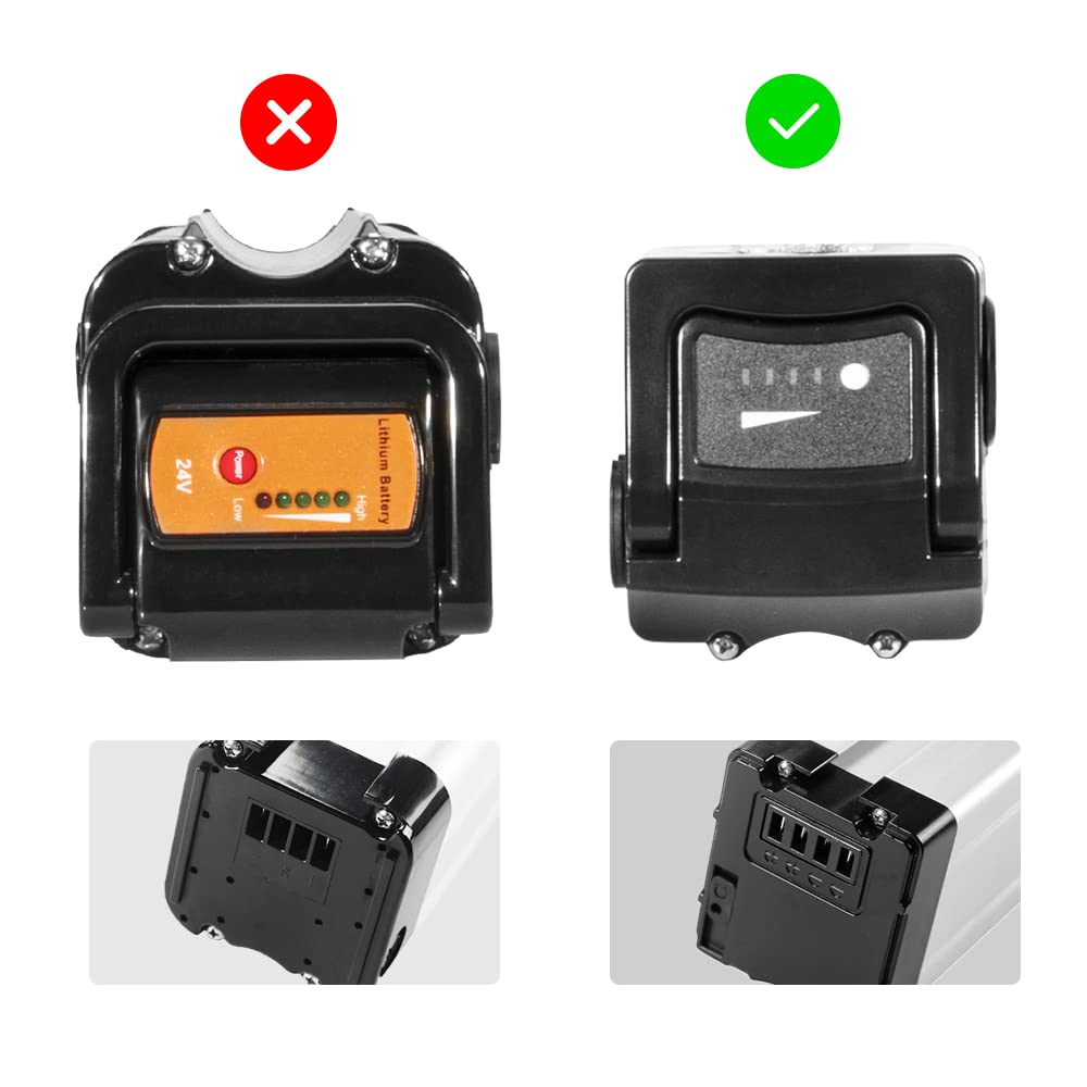 E-Bike Batterie 24V 15,6Ah Li-ion Akku Sitzrohrbatterie inklusive Ladegerät kompatibel mit Ruhrwerk, Tchibo, PortaPower