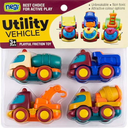 Negi Utility Vehicle Toy for Kids – Non-Riding Construction & Rescue Vehicle, Durable Action Play Toy for Boys & Girls, Indoor & Outdoor Play, Ages 3+