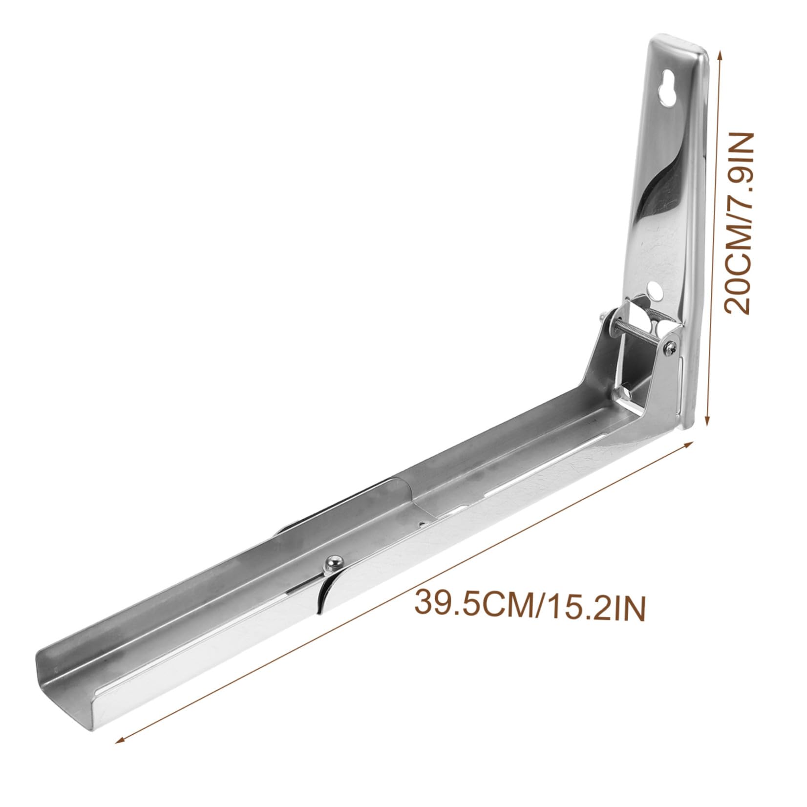 Supporto Microonde da Parete in Acciaio Inox Telescopico Argento