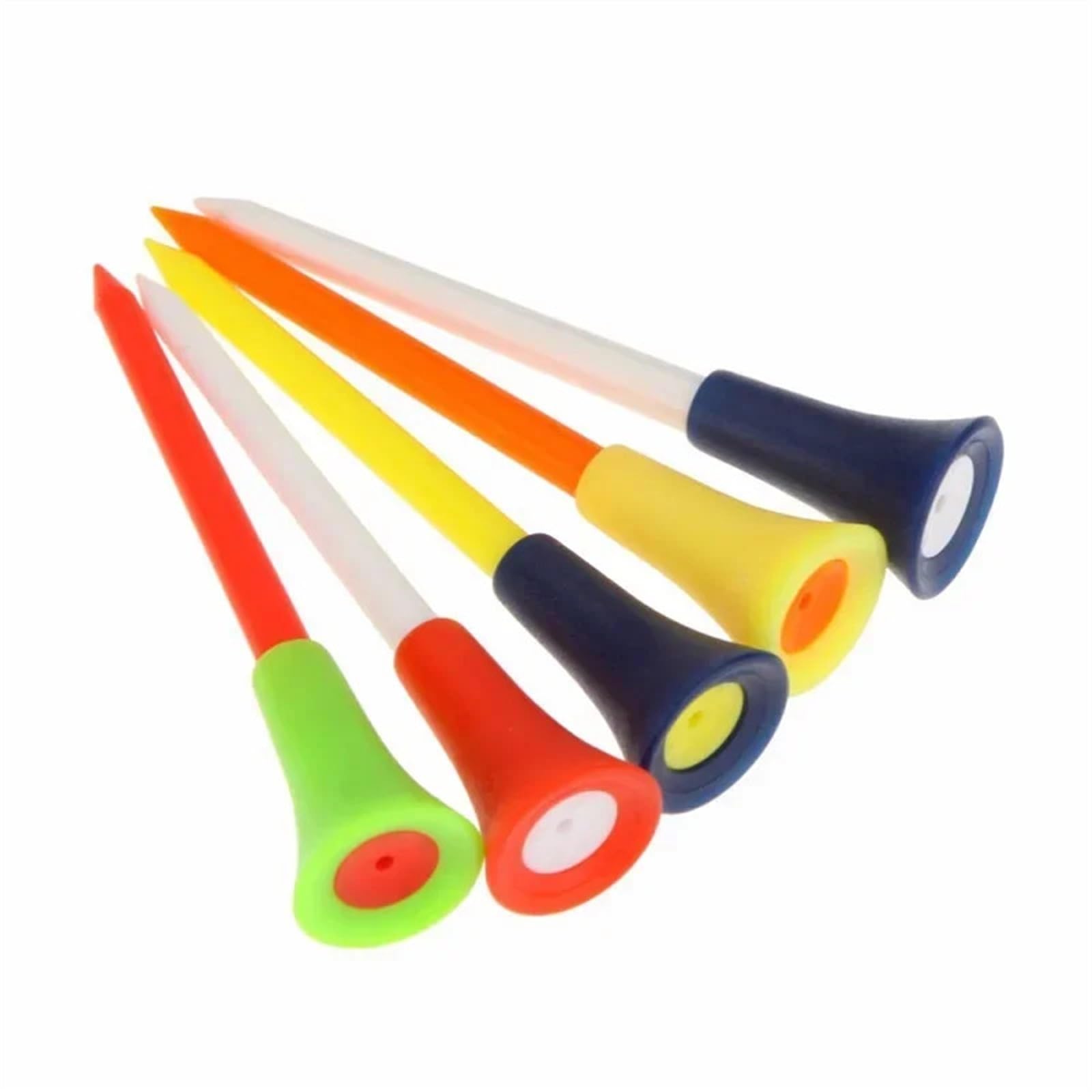 Golf Tee 50 Stücke Mehrere Farbe Gummi Golf-Tees Golf Zubehör 56/72/83,0mm Kunststoff Golf Nägel FüR Einen Idealen Abschlag