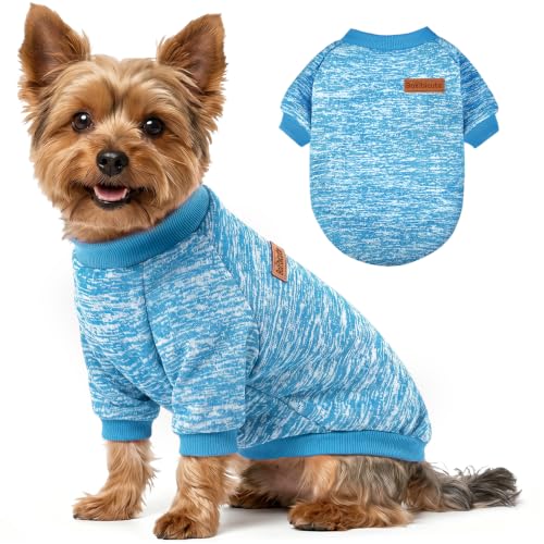 Image of 1 Pack Dog Sweaters for Small Dogs Girl Boy Winter Fleece Clothes Warm Soft Dog Sweatshirt Outfit for Dogs Cats Pet Apparel