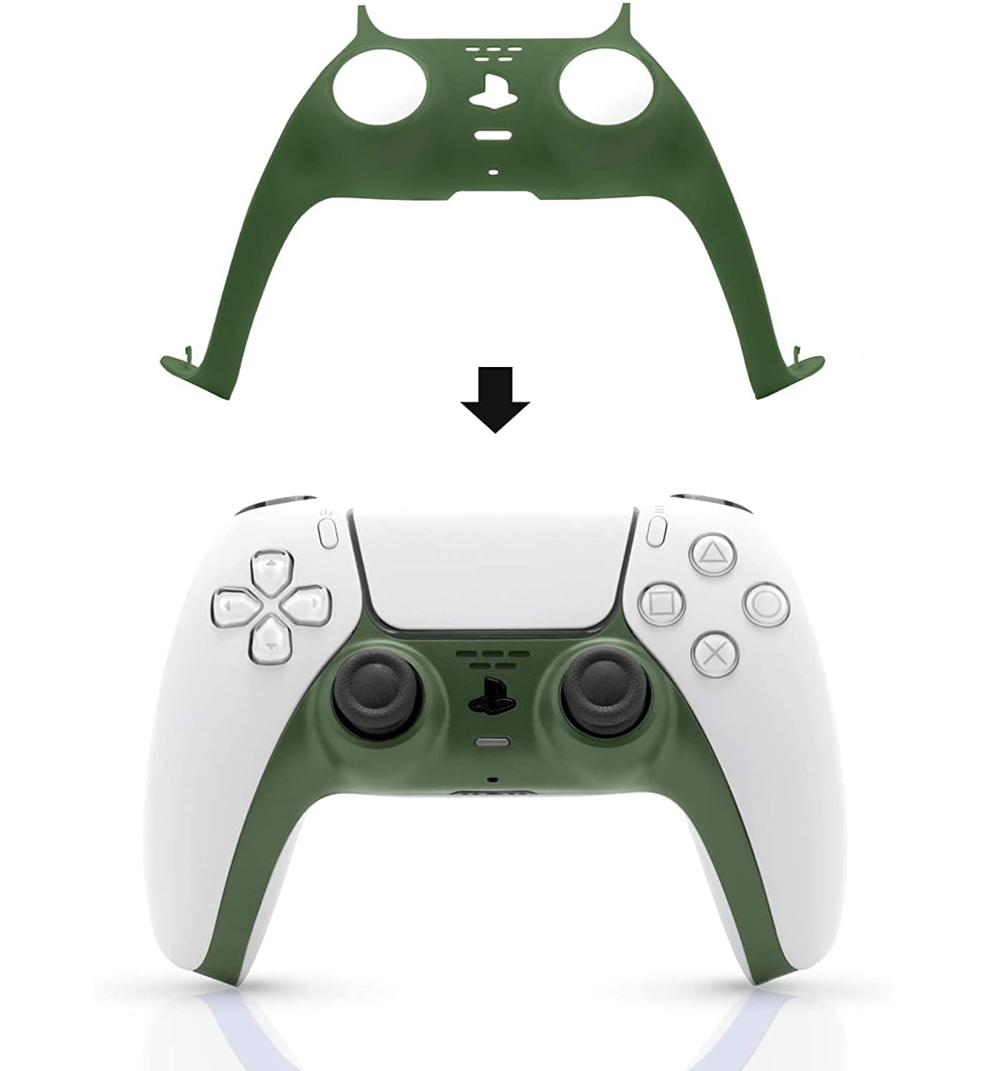 TCOS TECH PS5 Faceplate Decorative Strip Case Cover for PS5 Controller, PS5 Controller Skins Replacement Shell Color Replacement DIY Decoration Accessories for PS5 Controller Panel - Green (B0BXZ22GPB) Amazon Price History, Amazon Price Tracker