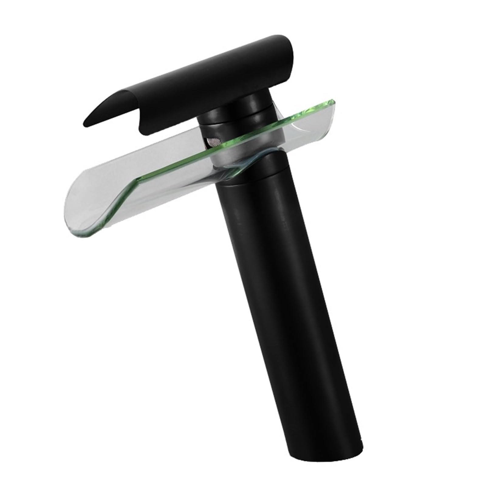 Mkyyioed Black L Bathroom Taps Bathroom Basin Faucet Glass Sink Torneira Hot And Cold Water Mixer Taps Waterfall With Short High(Black L)