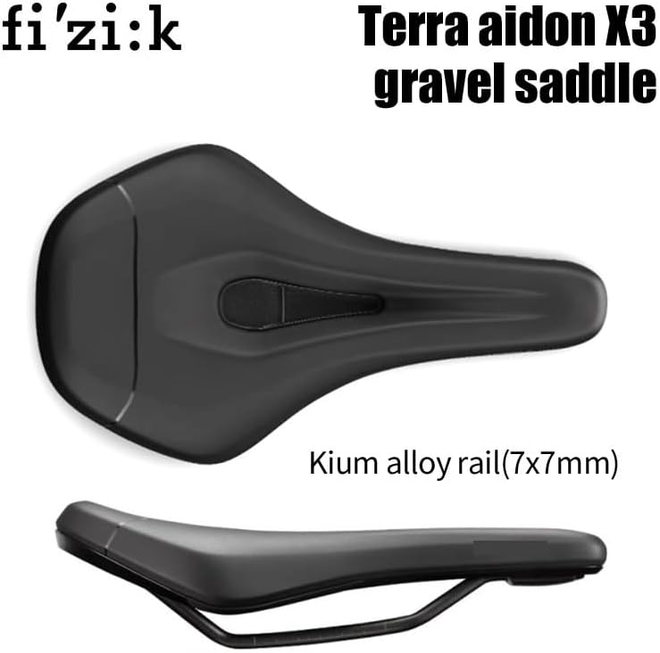Terra AIDON X3 Gravel Bike Saddle 145mm Wide Short Nose Kium Rail Ultralight 255g Original from Italy