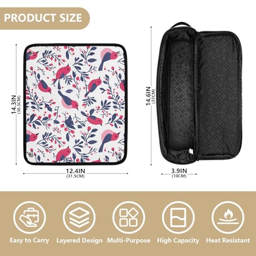 Bolsa de viaje Free Birds Marble para herramientas de cabello con tapete resistente al calor para planchas, rizadores y accesorios de cuidado capilar. Organizador portátil miniatura 4