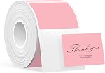 SUPVAN T50M Series Ruban de fabricant d'étiquettes, noir sur transparent 40mm x 30mm 230 Etiquettes/Roll véritable lamellé Thermal Label Recharge, étanches à l'huile Étiquettes de détection automatique hautement adhésive