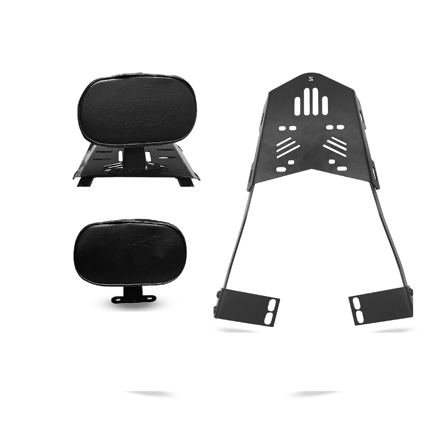 R.J.VON - Bike Rear Top Base Plate Black with Backrest Adjustable for Bajaj (Pulsar 220 F)-image-42