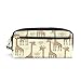Produktbild Bleistift Fall, Giraffe bedruckt Reise Make-up Pouch Large Wasserdicht Leder 2 Fächer für Mädchen Jungen Damen Herren