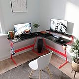 Bestier 51” L-Shaped Gaming Desk Computer...