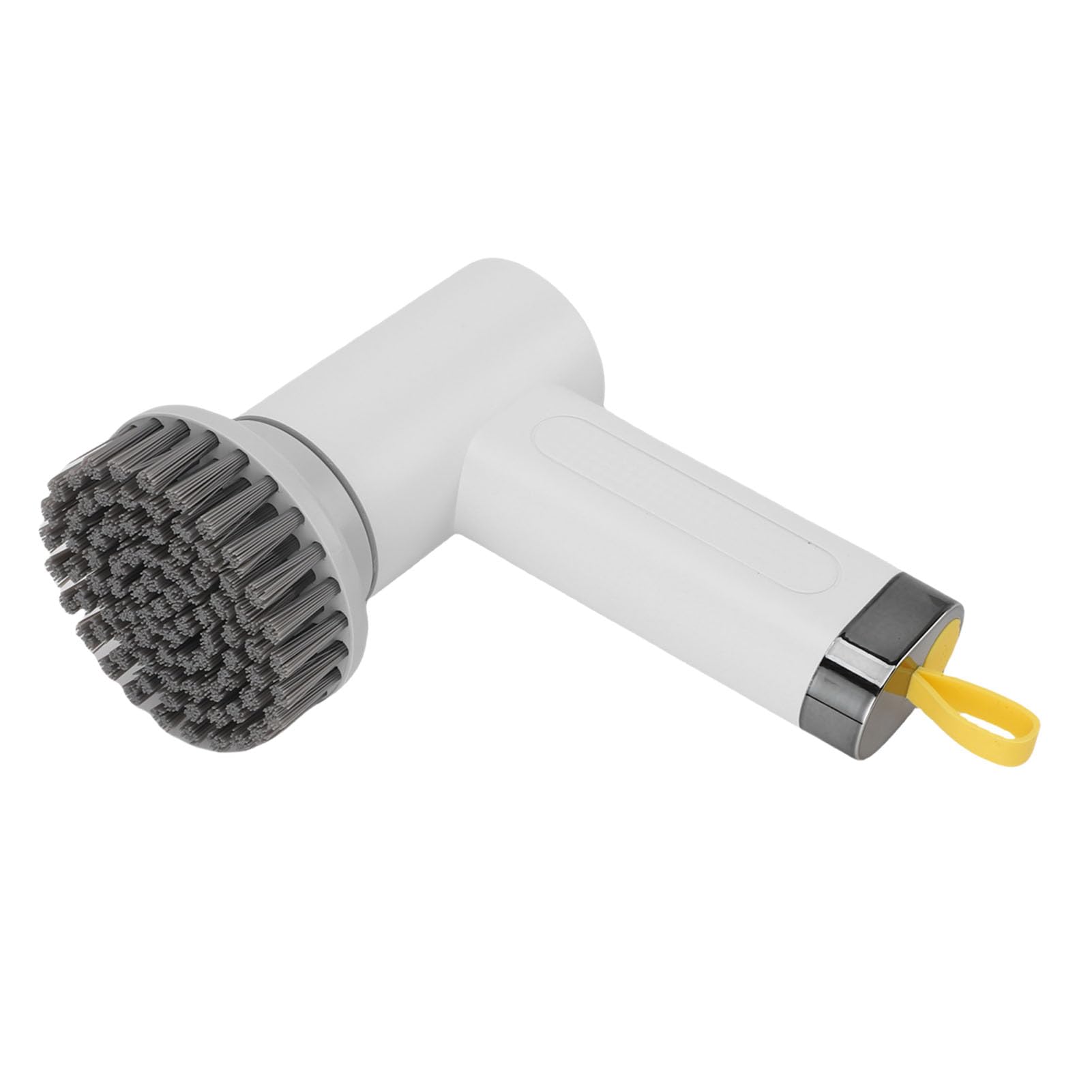 Elektrischer Schleuderschrubber, Kabelloser Duschschrubber, Handbürste mit 2 Geschwindigkeiten und 3 Austauschbaren Köpfen, für Badezimmer, Badewanne, Küchenherd (White)
