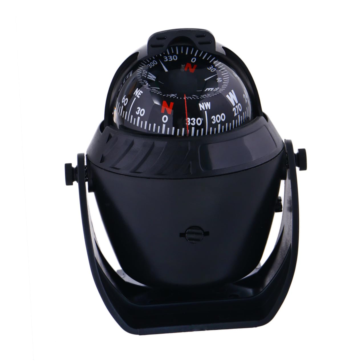Brújula Marina Digital Iluminada 12v, ABS Negro para Barco y Mar | Brújula de Navegación, Ajuste de Declinación Magnética, para Barco y Vehículo, Electrónica Marina