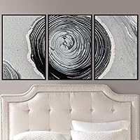 3 Piece Framed Canvas Wall Art 3D Abstract Canvas Prints Home Artwork Decoration for Living Room,Bedroom - 16