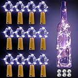 ✨ [Ambiente romántico con botellas]: forma de corcho especial para luces de botellas de bricolaje, luces de tarros. Cree un ambiente romántico, ideal para la decoración de mesas, salones, patios, bodas, fiestas, Navidad, año nuevo y otros festivales.