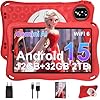 2026 Tablet Bambini Android 15 Gemini AI, 12GB RAM+32GB ROM/TF 2TB Tablet 9 Pollici, Octa-Core, 2.0GHz, 5G WiFi 6, BT5.0, 8+5MP,5000mAh,Widevine L1,Parentale Controllo Tablets con Eva Caso - Rosso
