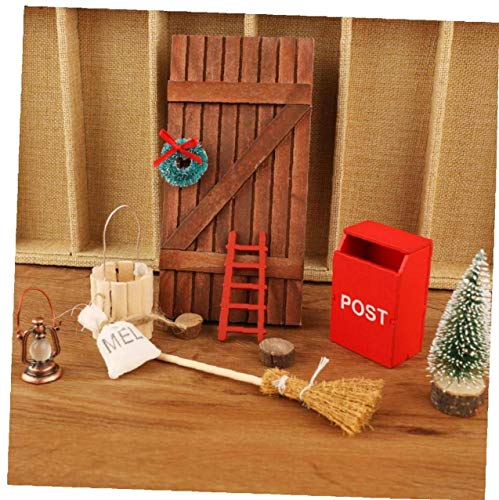 Yililay Puppenstuben Ornamente Weihnachts Miniatur Simulation Sets Ladder Mailbox Öllampe Laterne Garten Weihnachten Für… – Bild 7