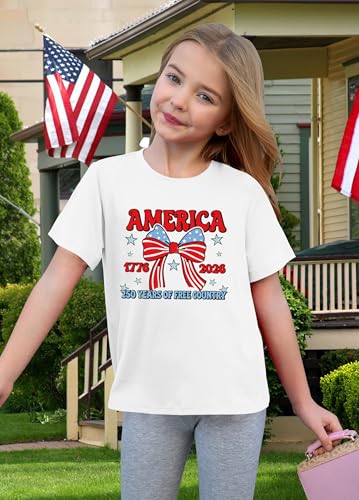 Image of CAZYCHILD Kids 250 Anniversary USA Shirts 250 Year American Flag Tshirt Boys and Girls Happy 250th Tee 4th of July Tops