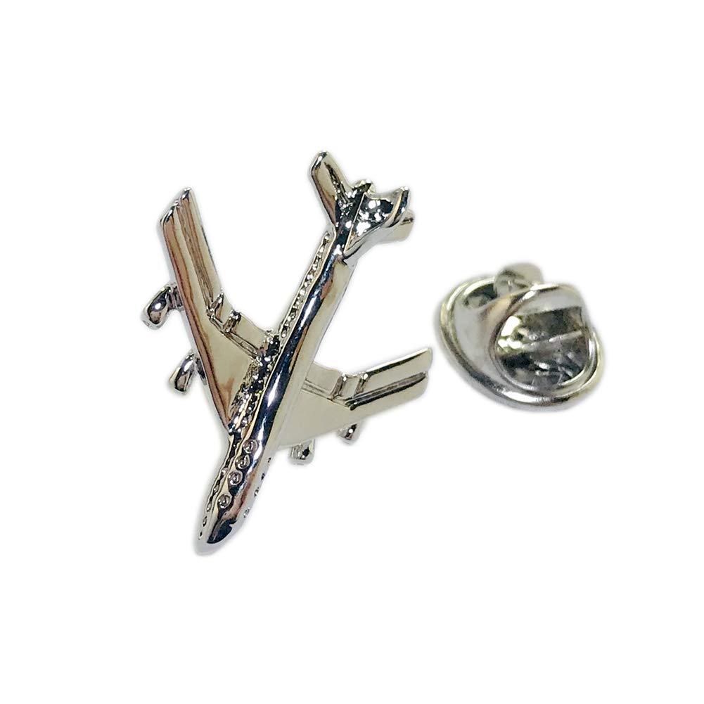 Jet Airplane Plane Commercial Jetliner Brooch Lapel Pin