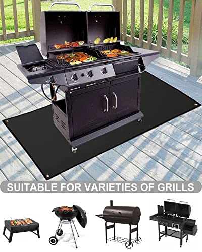 Under Grill Mat, Reusable Heat Resistant Fire Mat, Fireproof Grill Pad Protective Decks And Patios For Outdoor Bbq (40" X 60") #TOP1