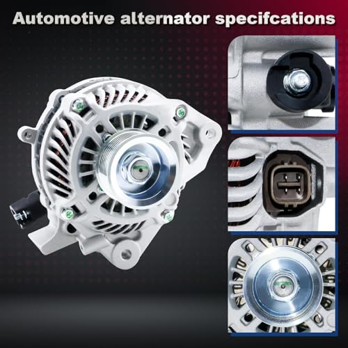 Image of BDELI Alternator 11176N New fit for 1.8L L4 2006-2011 Honda Civic, 7-Groove Pulley, 80A 12V, EX LX Coupe Sedan: 11176, 31100RNAA01, 31100RNAA01RM, 31100RNAA012M2, AHGA67, High Output