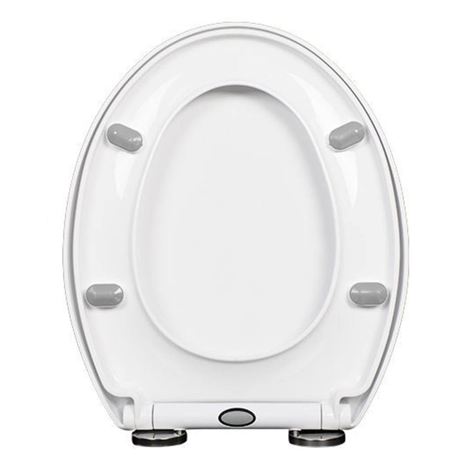 Gpdnbieu White Toilet Seat Rings, Quiet Close, Slow Seat And Cover, Fits Standard Elongated Or U/O/D/V Shape Toilets(Oshape)
