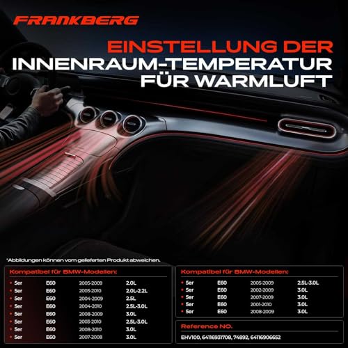 Frankberg Kühlmittelregelventil für 5er E60 5er Touring E61 2.0L-5.0L 2001-2010 64116906652
