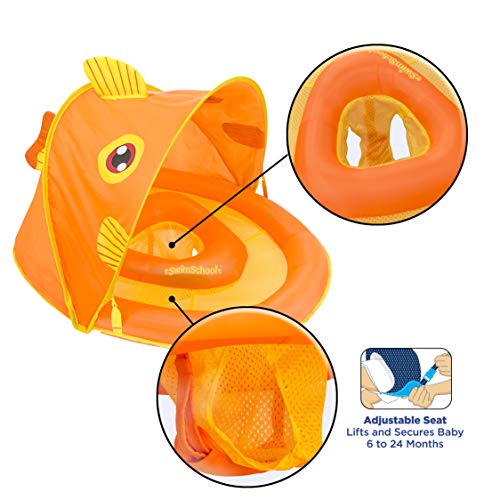 image for SwimSchool Gold-E-Fish Fabric Baby Boat, Splash and Play, Adjustable S