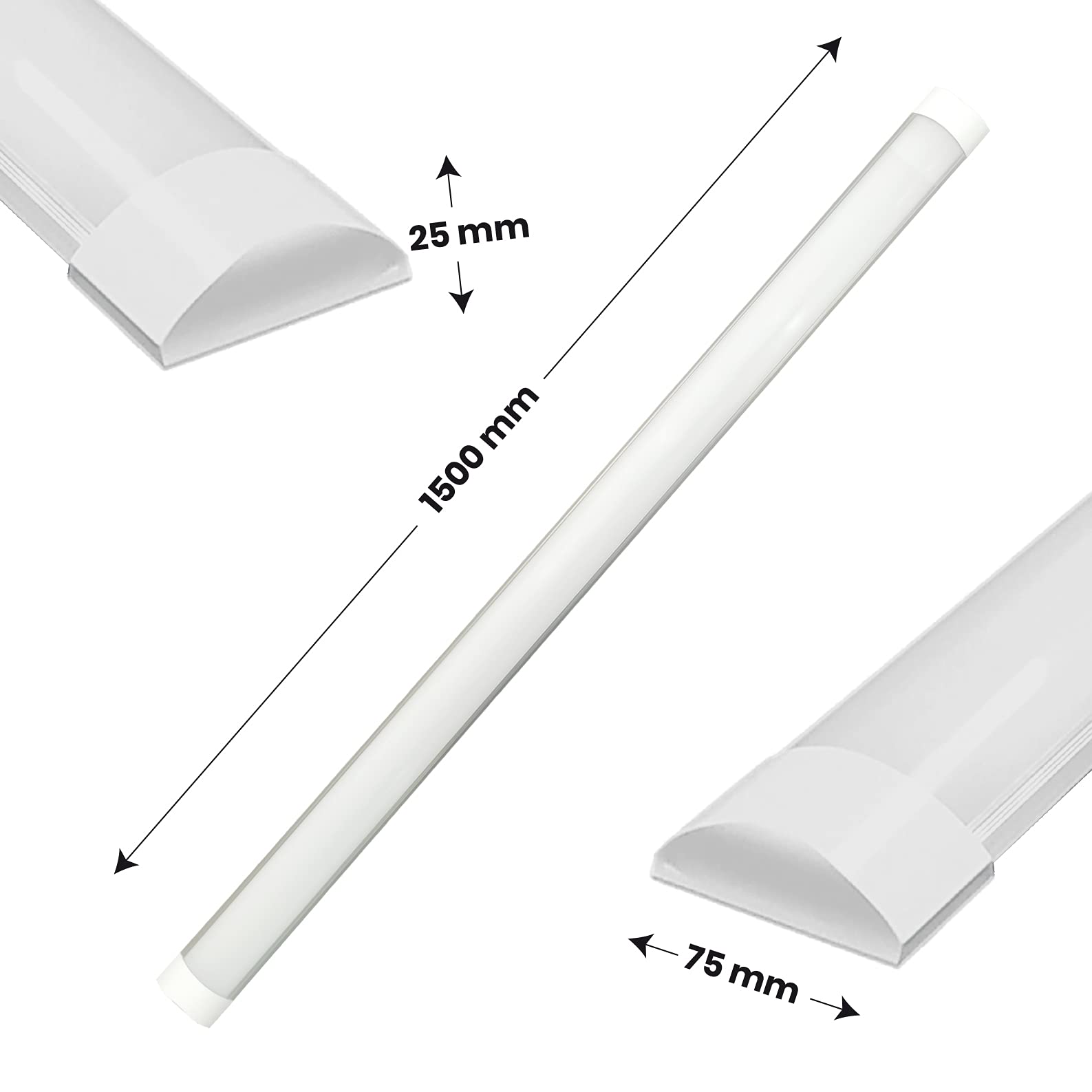 LED ATOMANT Pack 5x Pantalla Luminaria LED integrado 150cm 48W Blanco Frio 6500K 4800 lumenes