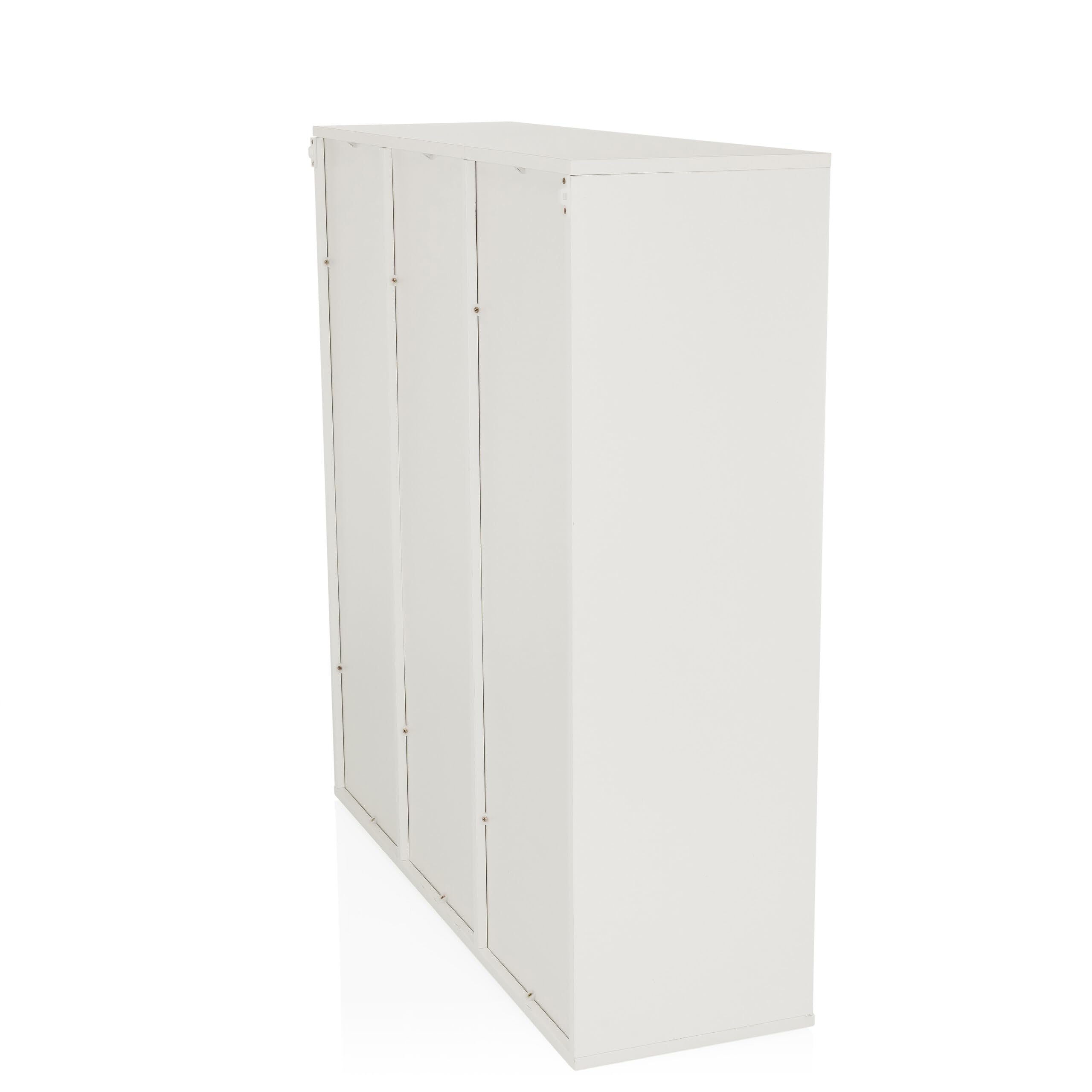 Scaffale a 9 scomparti, aperto BJORKE 97,5x30x100 cm, libreria con pannello posteriore, scaffale a cubo, divisorio, bianco