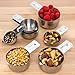 Hudson Essentials Stainless Steel Measuring Cups Set - Stackable Set with Spout