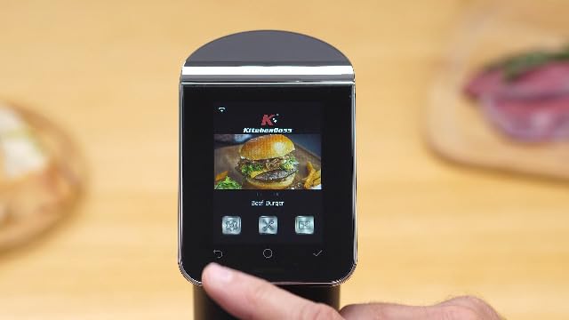 Bild 6 - KitchenBoss Sous Vide Garer Stick WLAN: G330 Wifi Präzisionskocher Präziser Temperatureinstellung bis 90°C IPX7 Wasserdicht TFT Touch-Display Immersion Tauchzikulator 360° Zirkulation mit Timer