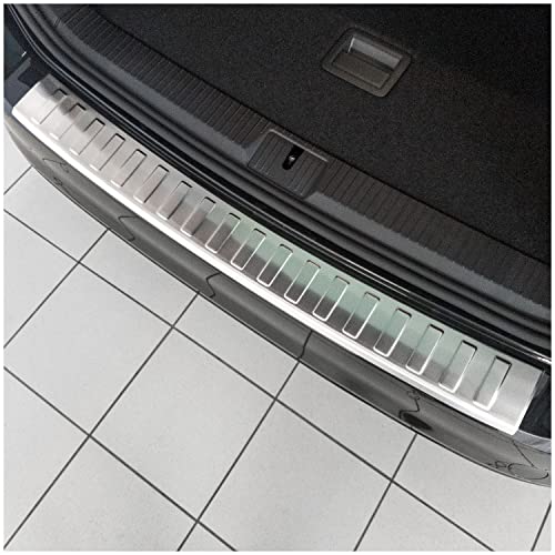 Protection Seuil Coffre V2A INOX Teileplus24 Pour VW T-Roc 2017+ - Argent Brossé Avec Bord