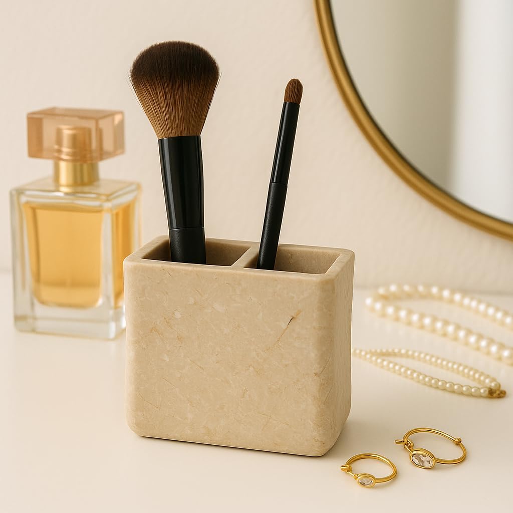 Creative Home Marble Bath Rectangular Toothbrush Holder - Curvy Shape