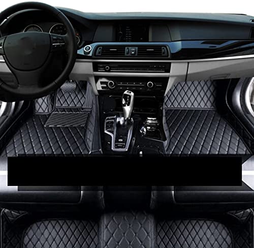 para Volvo S60 MK1 2000~2009, Alfombrillas para El Suelo del Coche, Alfombrilla Antisuciedad, Cuero Lujo Juego De, Piezas Alfombras Esterillas(LHD Black Black)