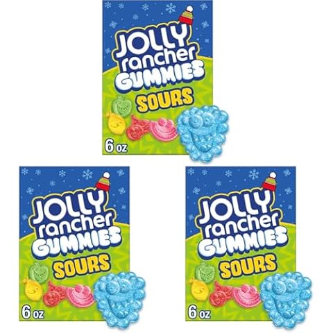 JOLLY RANCHER Gummies Sours Flavors Storybook, Christmas Stocking Stuffer 6 oz (Pack of 3) Cover