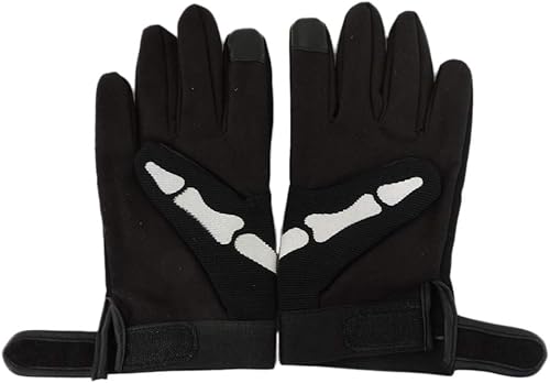 Miniatura 5 de Guantes de motociclista de esqueleto con calavera y hueso, talla XS