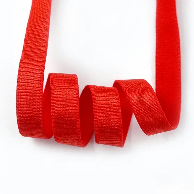 Elastyczna taśma nylonowa, 10mm Nylon Elastic Bands For Sewing DIY Multicolor Multiple Lengths(Red 10mm,50Meters)