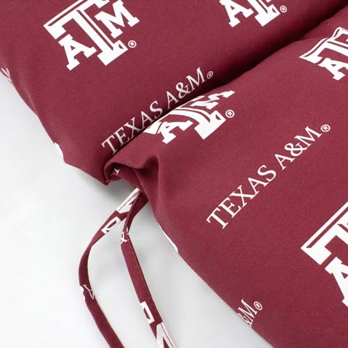 Image of College Covers Everything Comfy Texas A&M Aggies 2 Piece Chair Cushion