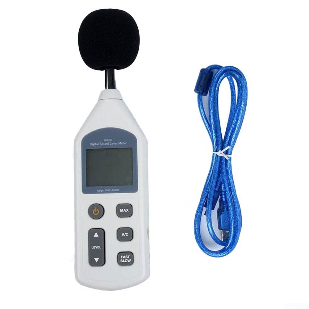 Geräuschpegelmessgerät USB Digital Sound Meter 30 130dB mit LCD Display Perfekt für Umweltüberwachung