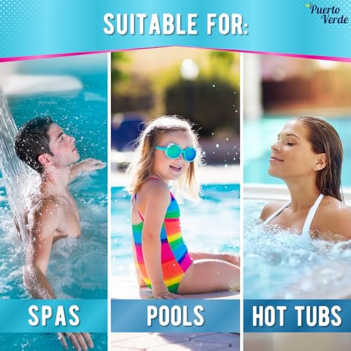 Puerto Verde • Pool & Spa Alkalinität Heber 1,75 Kg. Korrektur der Gesamtalkalität & pH-Balance. Schnell Wirkend. Pulver-Format. Hermetischer Eimer. Inklusive Dosierbecher. Europäische Produktion.