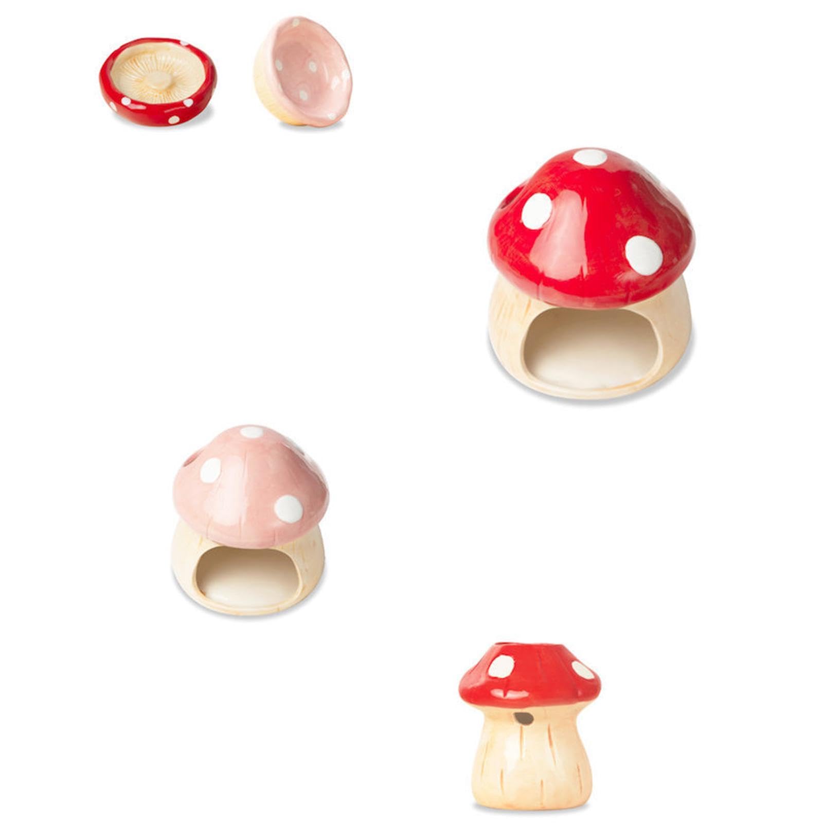 Gralara Hamster Water Bottle with Stand Holder Leakproof Water Dispenser Ceramic Cage Accessories for Chinchilla Mice Ferret Gerbil, Pink